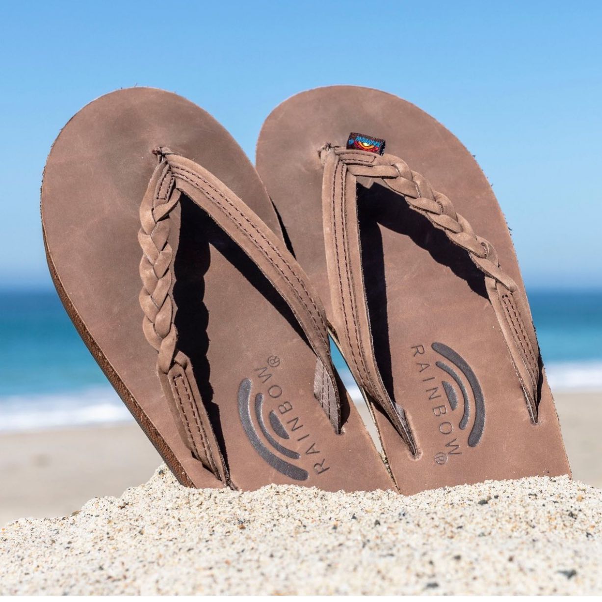 Sierra Brown Rainbow Double Layer Women's Sandal Narrow