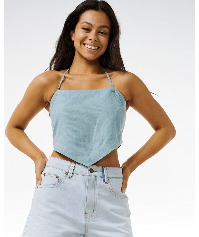 Hibiscus Heat Halter Neck Top