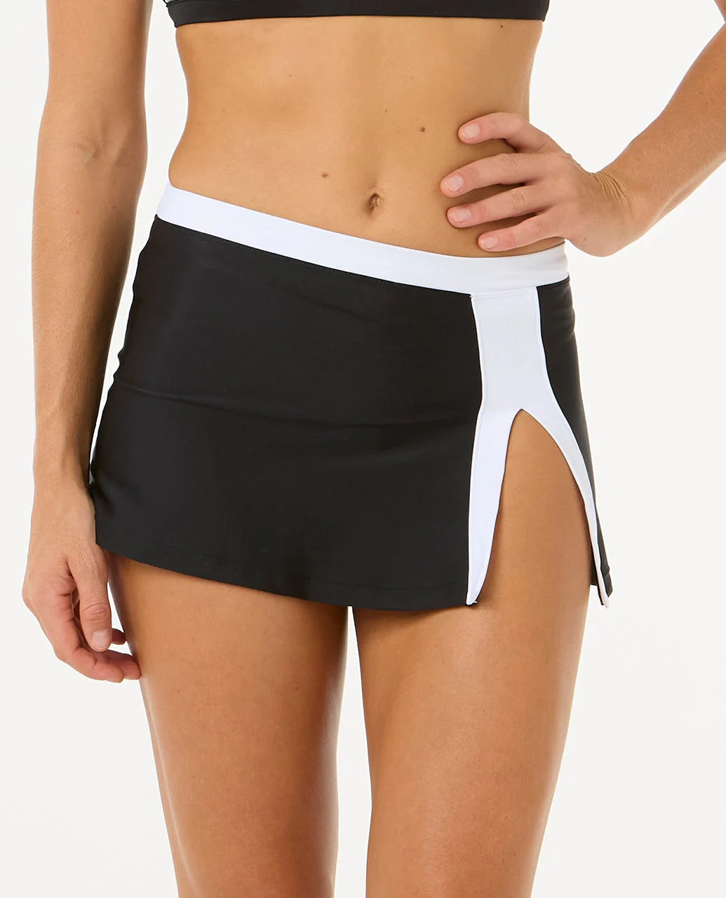 Sodade Victoria Vergara swim skirt in black by Rip Curl