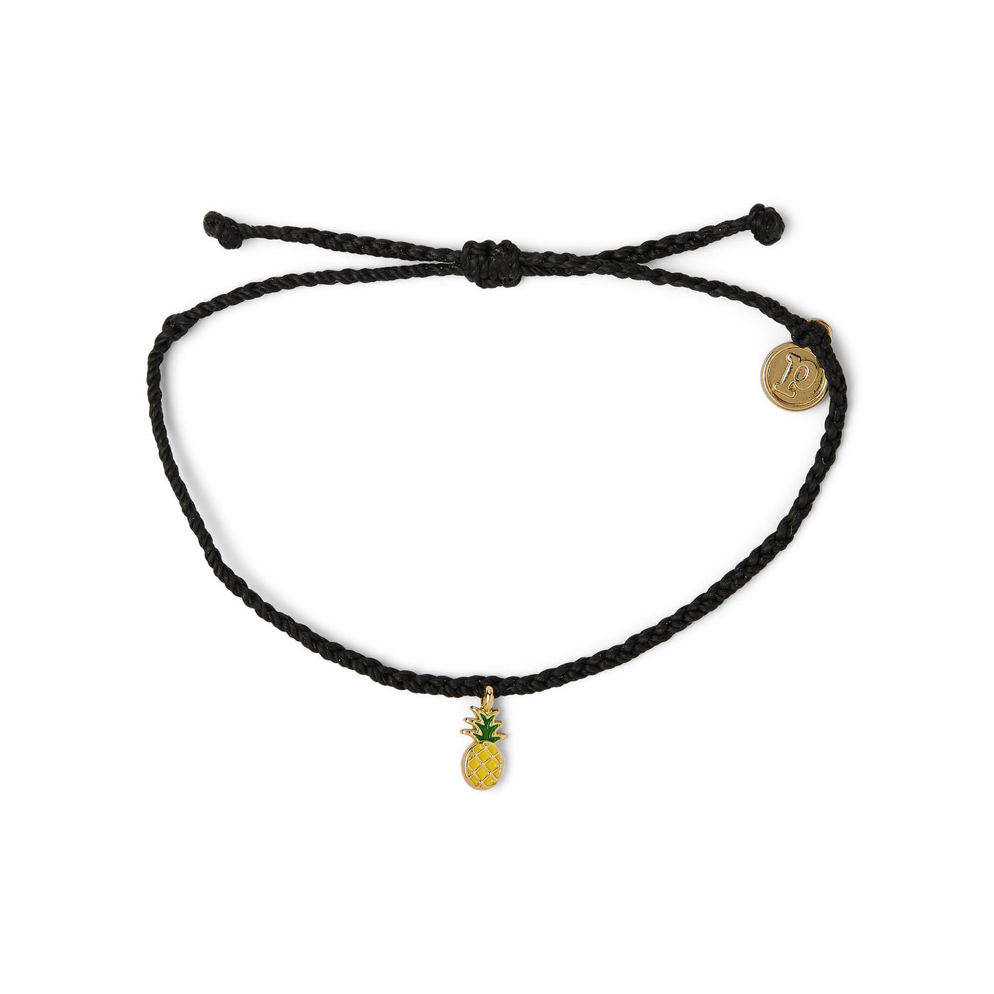 Gold Enamel Pineapple Bracelet