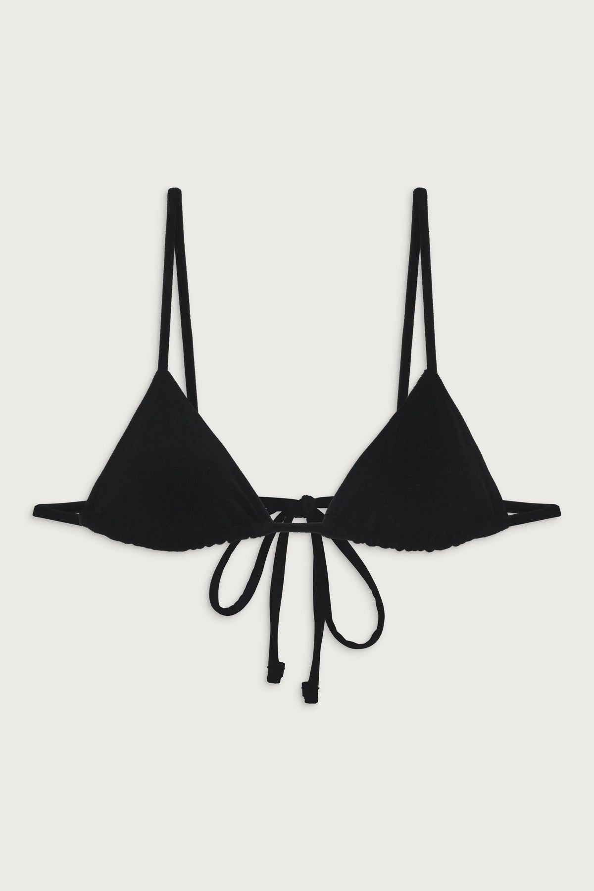 Lumia triangle bikini top in Black — lifestyle view, Frankies Bikinis