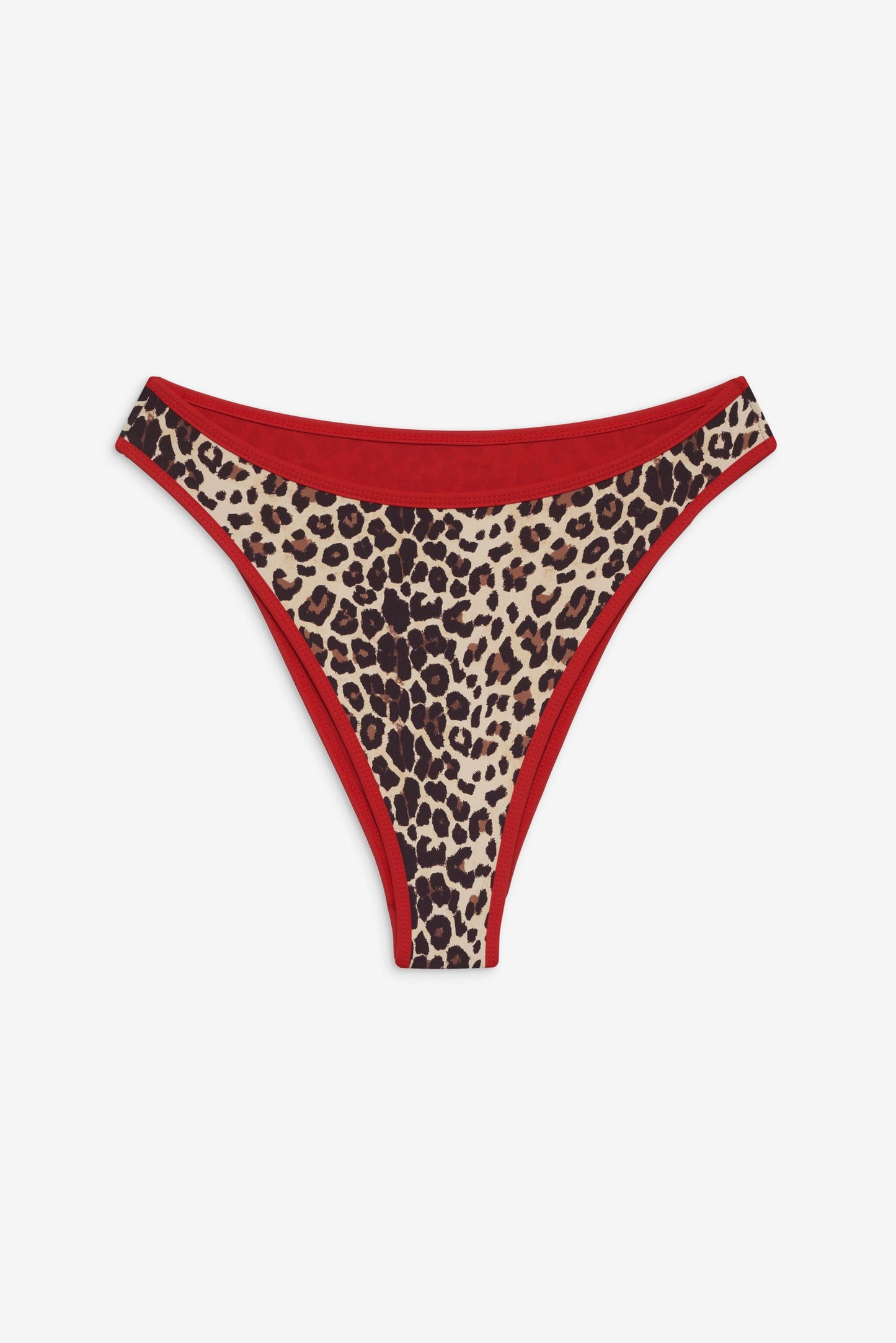 Dove high leg bikini bottom in Cheetah — product view, Frankies Bikinis