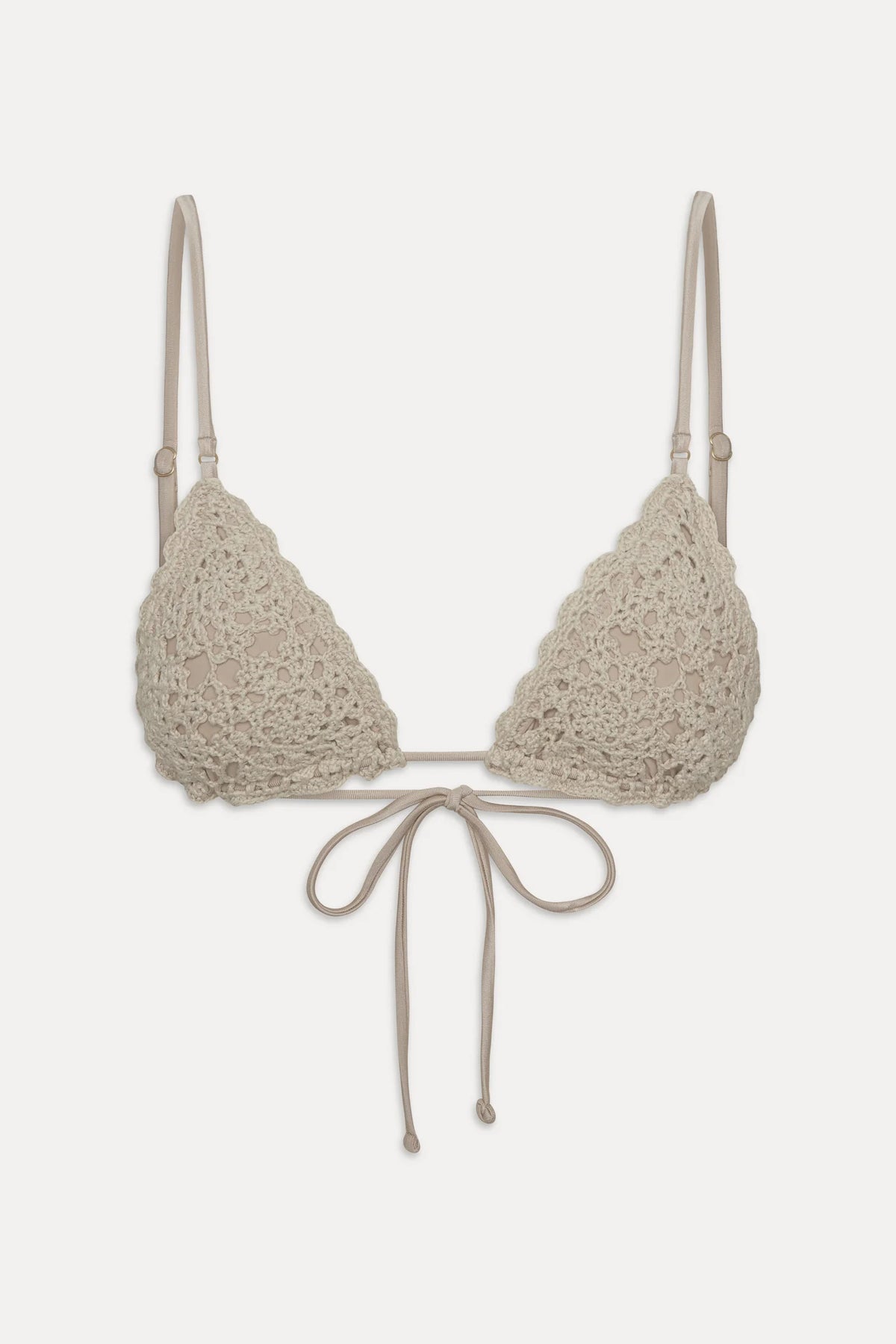 Elena Crochet Shine Triangle Bikini Top