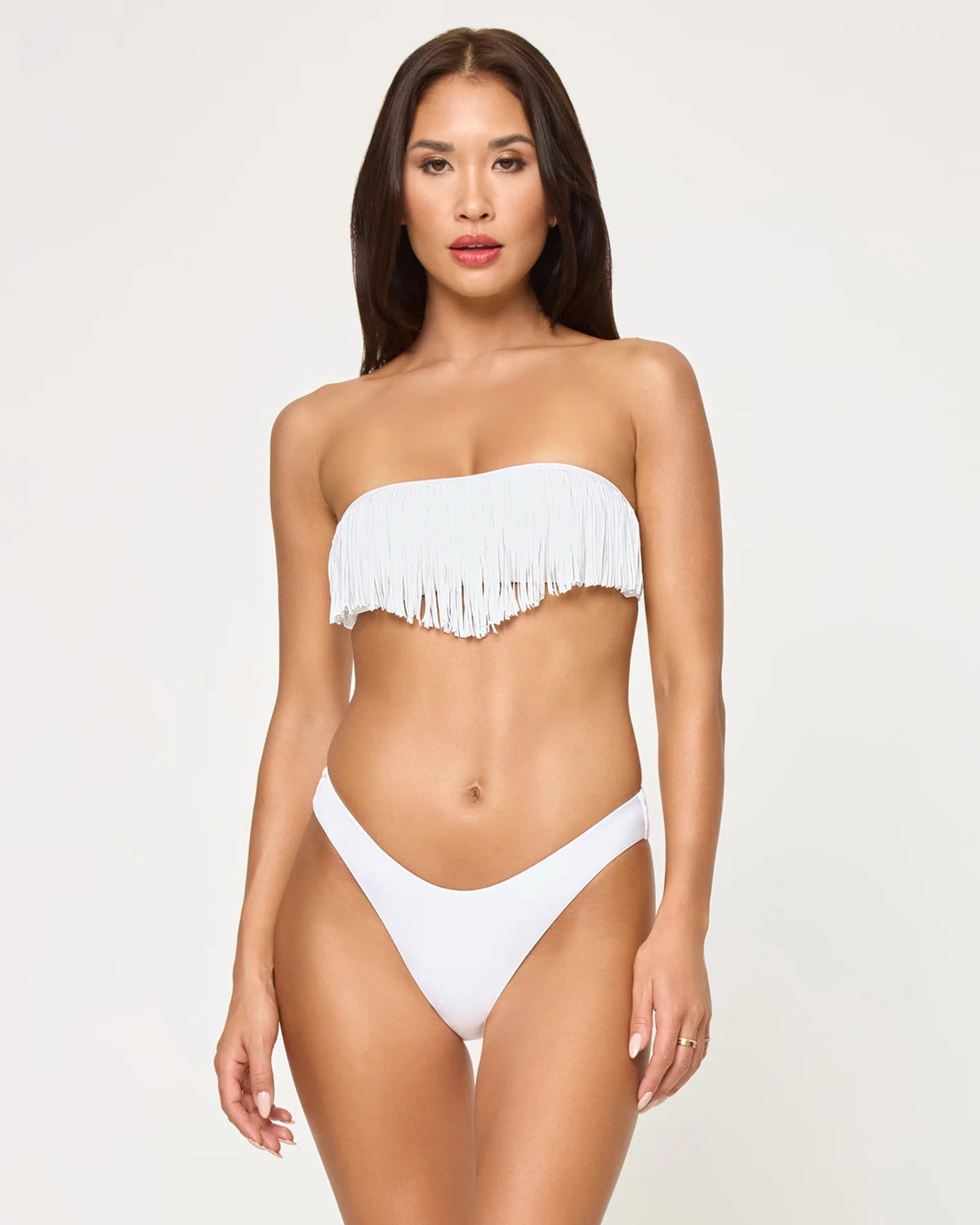 Rocky classic bikini bottom in White — view 1, L*Space
