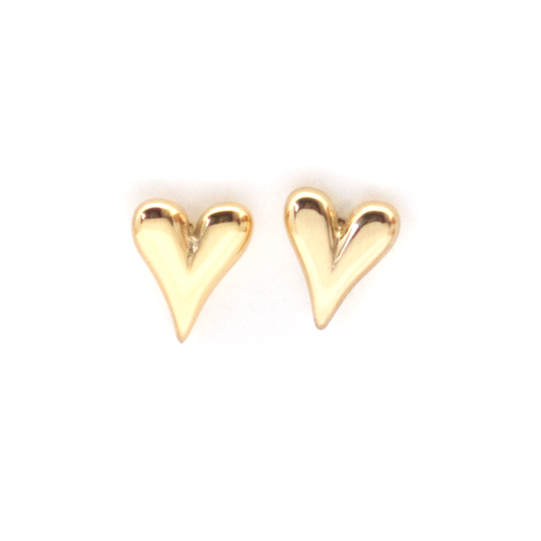 Love Studs Salty Babes earrings in 18K Gold by Salty Cali Jewelry — product view 1