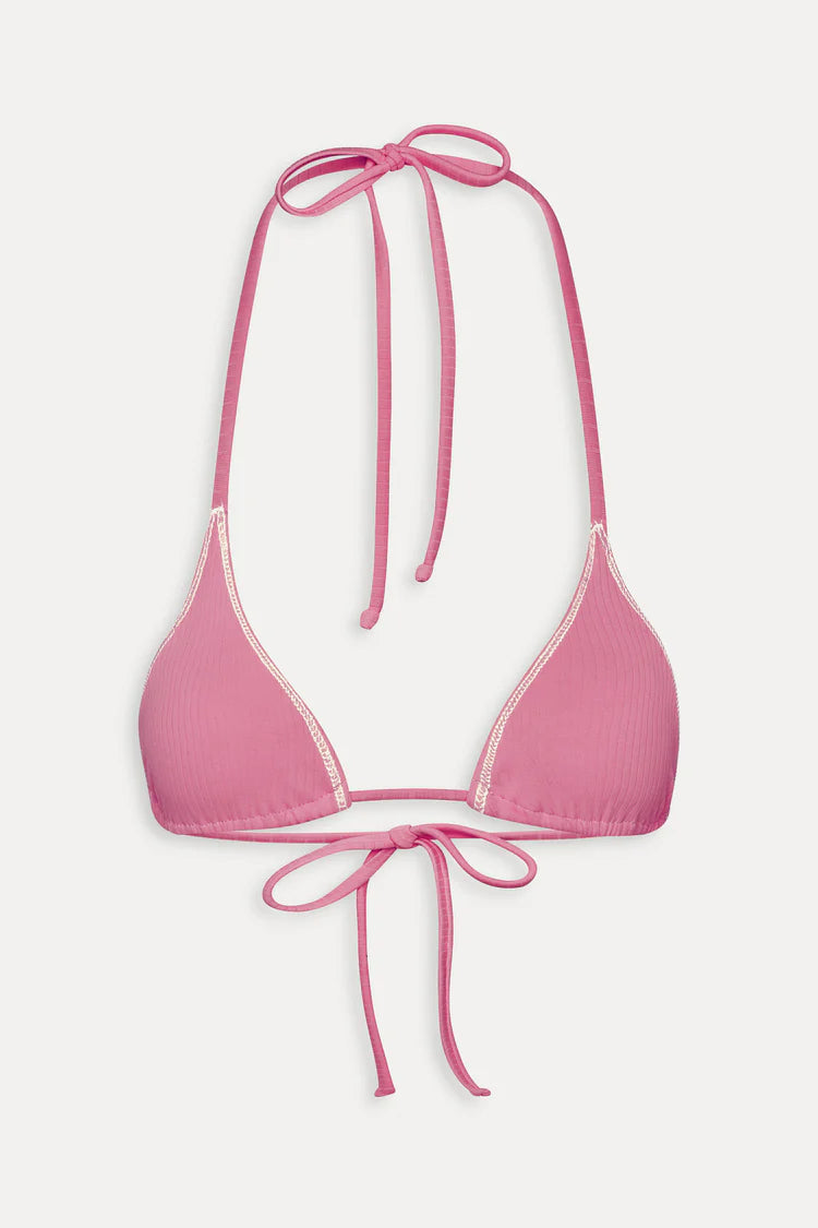 Nick skimpy triangle halter bikini top in Ciao Bella — product view, Frankies Bikinis