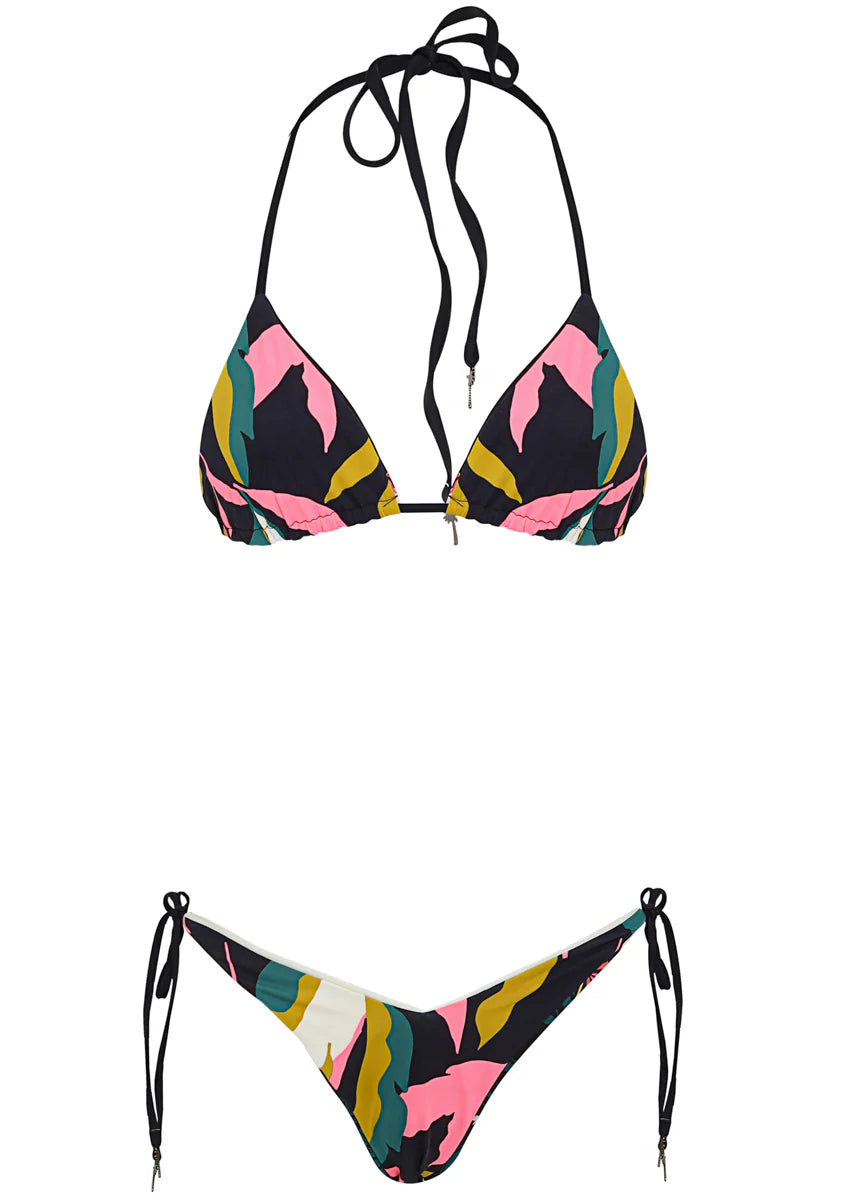 Flamingo Night Balmy Sliding Triangle Bikini Top