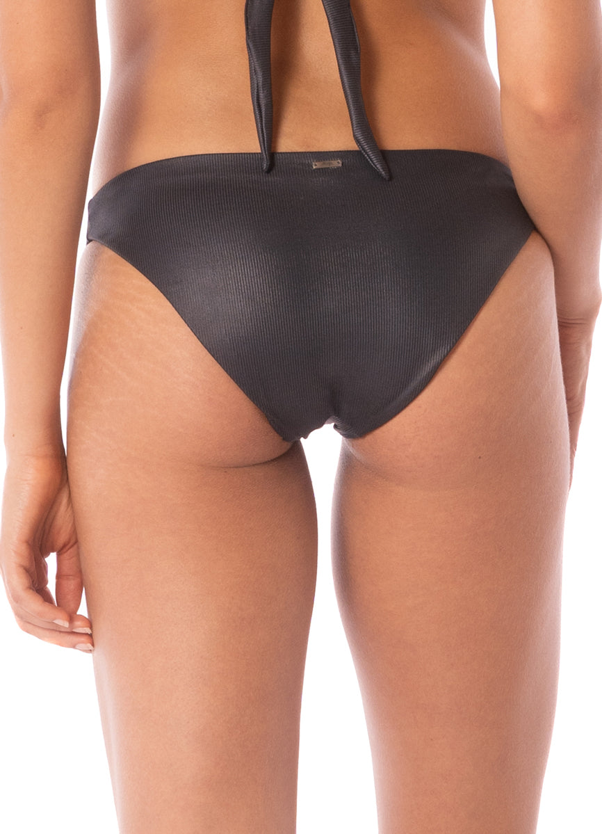Onyx Black Flirt Low Rise Bikini Bottom