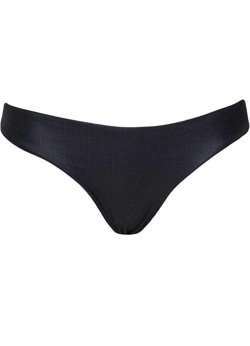 Onyx Black Flirt Low Rise Bikini Bottom