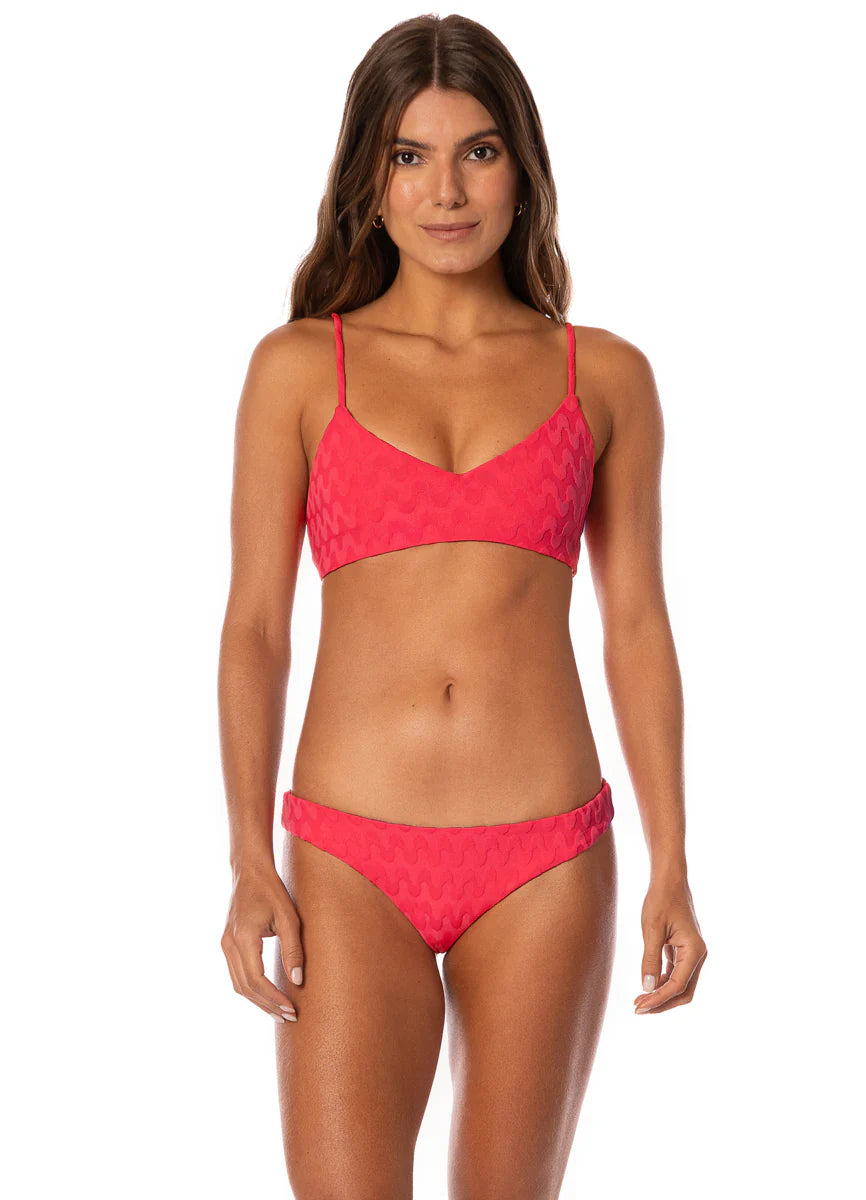 Apple Red Rocks classic bralette bikini top by Maaji