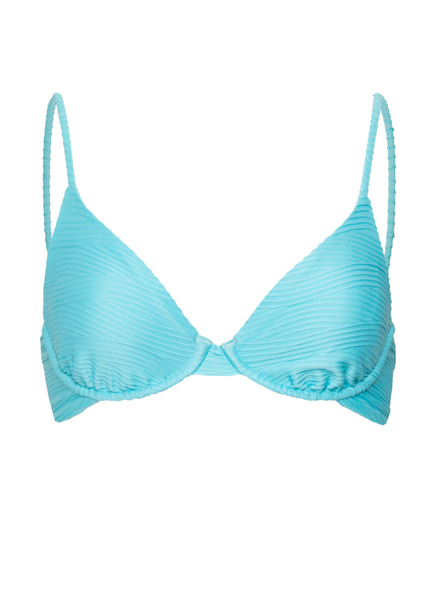 Sea Blue Dainty Underwire Bikini Top