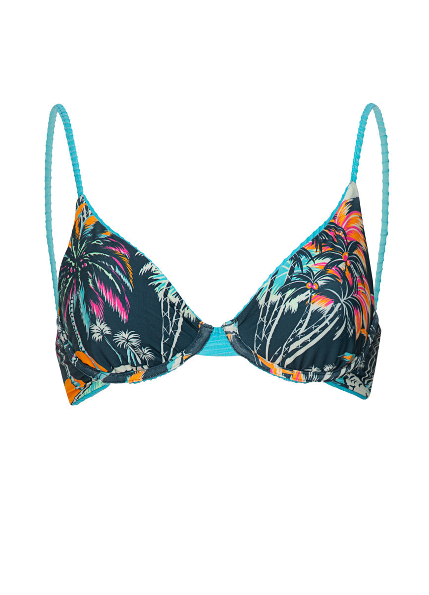 Sea Blue Dainty Underwire Bikini Top