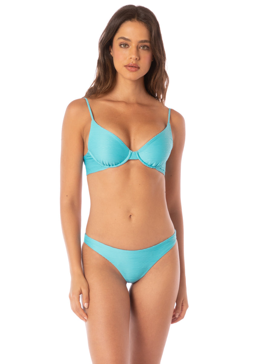 Sea Blue Dainty Underwire Bikini Top