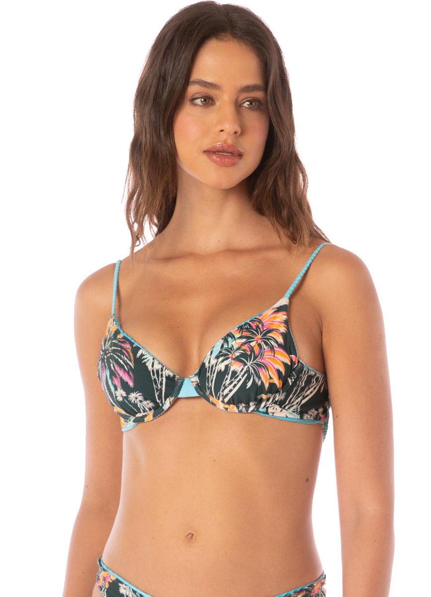 Sea Blue Dainty Underwire Bikini Top