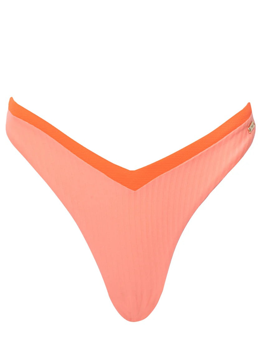 Watermelon Daiquiri Valerian Regular Rise Double V Bikini Bottom