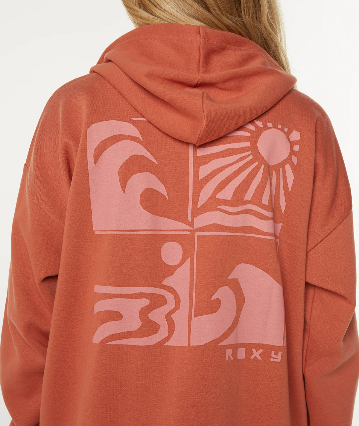 Evening Lineup hoodie in Airy Blue Surf Life — alternate view 1, Roxy