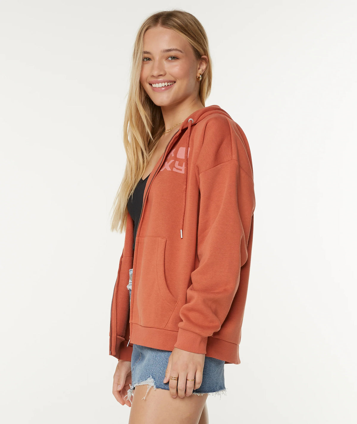 Evening Lineup hoodie in Airy Blue Surf Life — alternate view 2, Roxy
