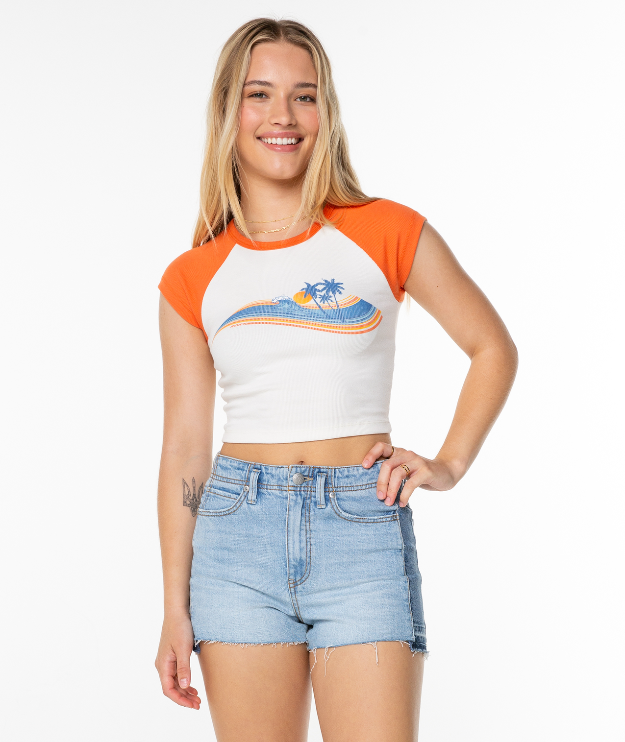Wave Stripe Baby Tee