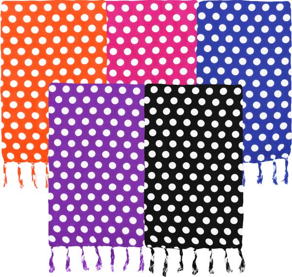 Polka dot print sarong cover-up by Global Village Imports