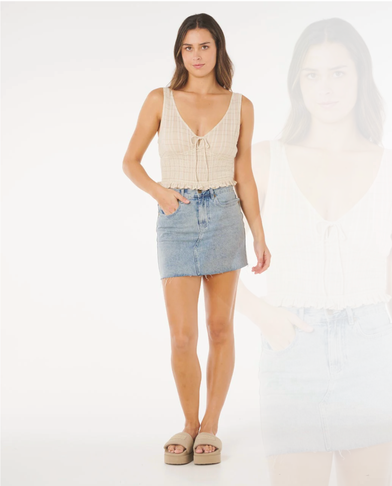 Paradise Check tank top by Rip Curl