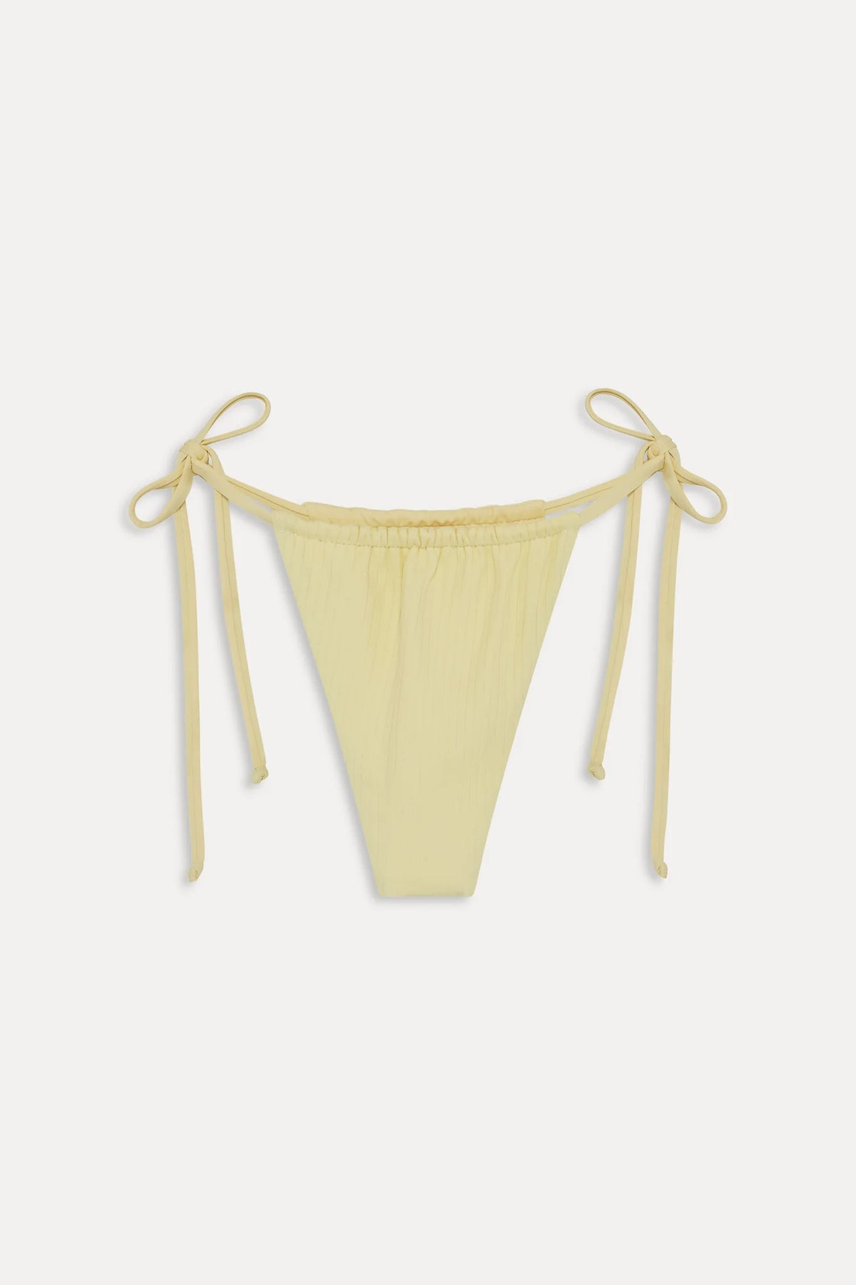 Frankies x JENNIE Tia ribbed tie-side cheeky bikini bottom