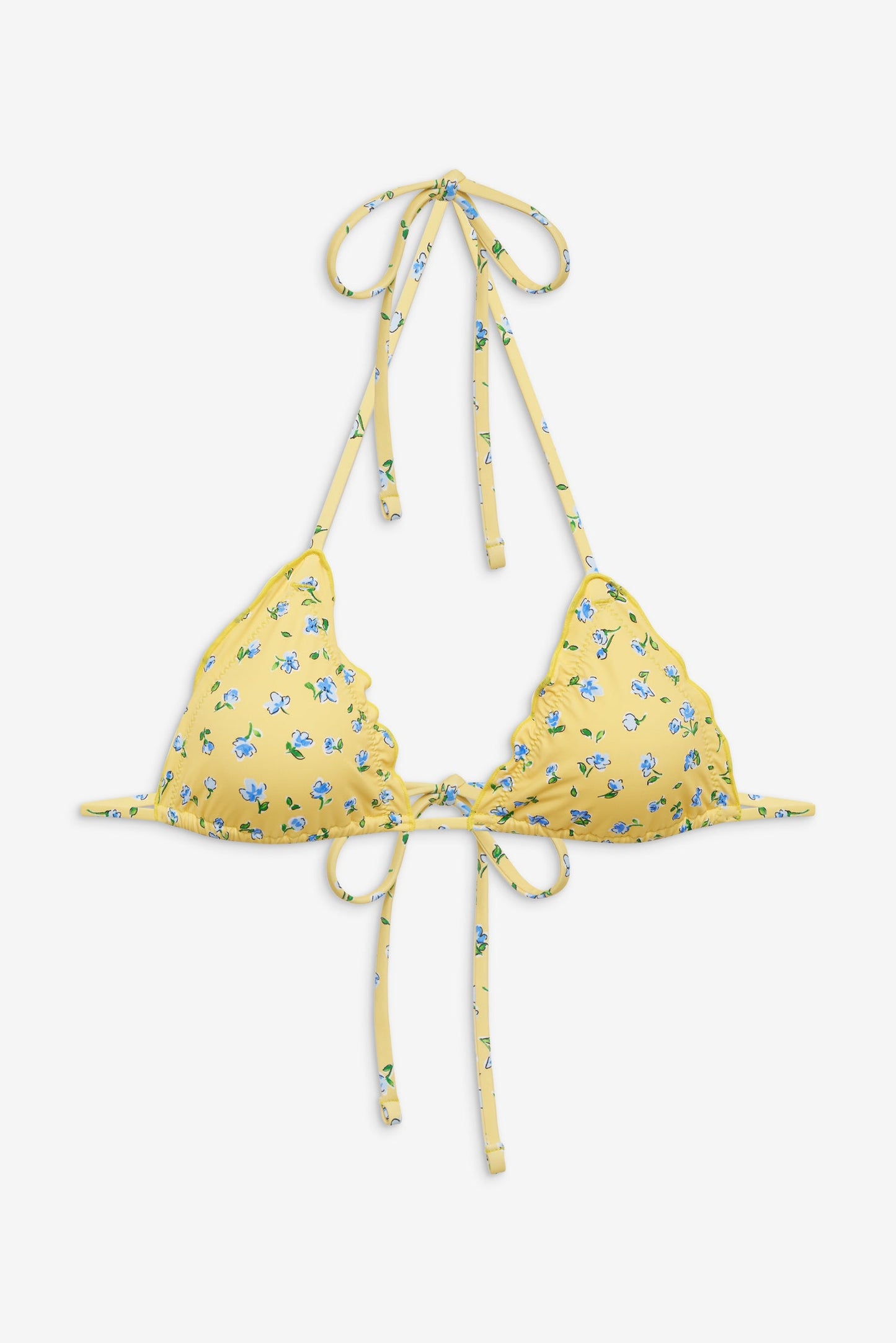 Tidal Ruffle Triangle Bikini Top