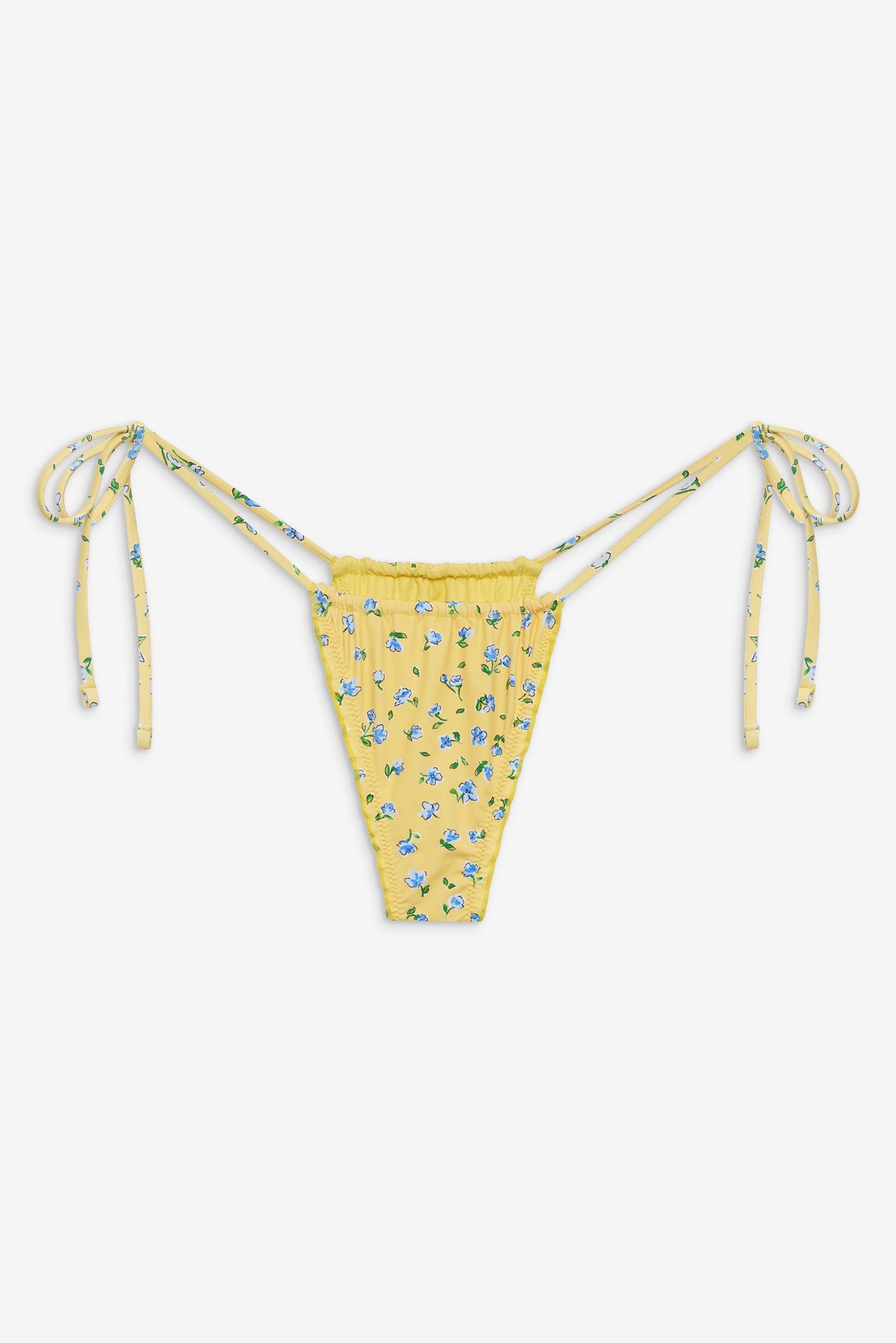 Tidal skimpy bikini bottom in Sky Blossom — product view, Frankies Bikinis