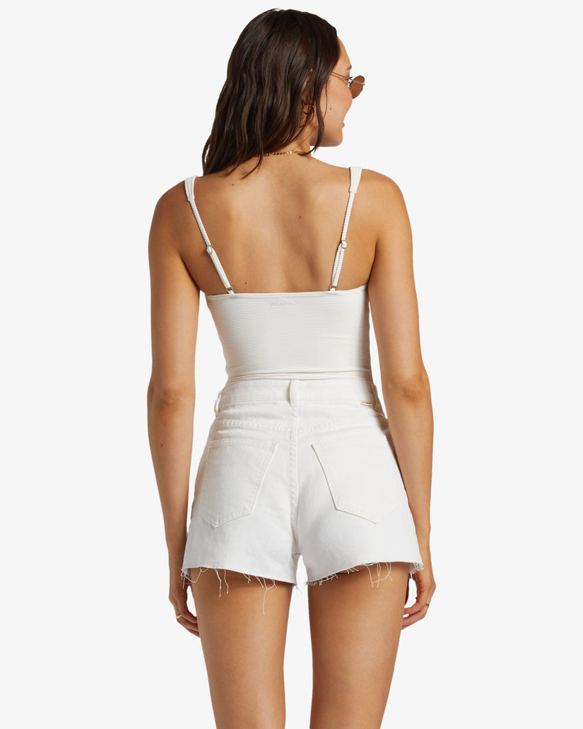 High Tides denim shorts in Salt Crystal — back view, Billabong