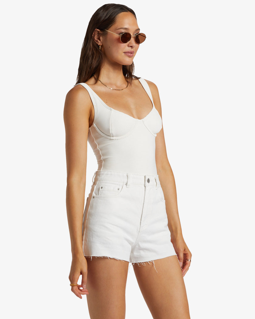 High Tides denim shorts in Salt Crystal — side view, Billabong