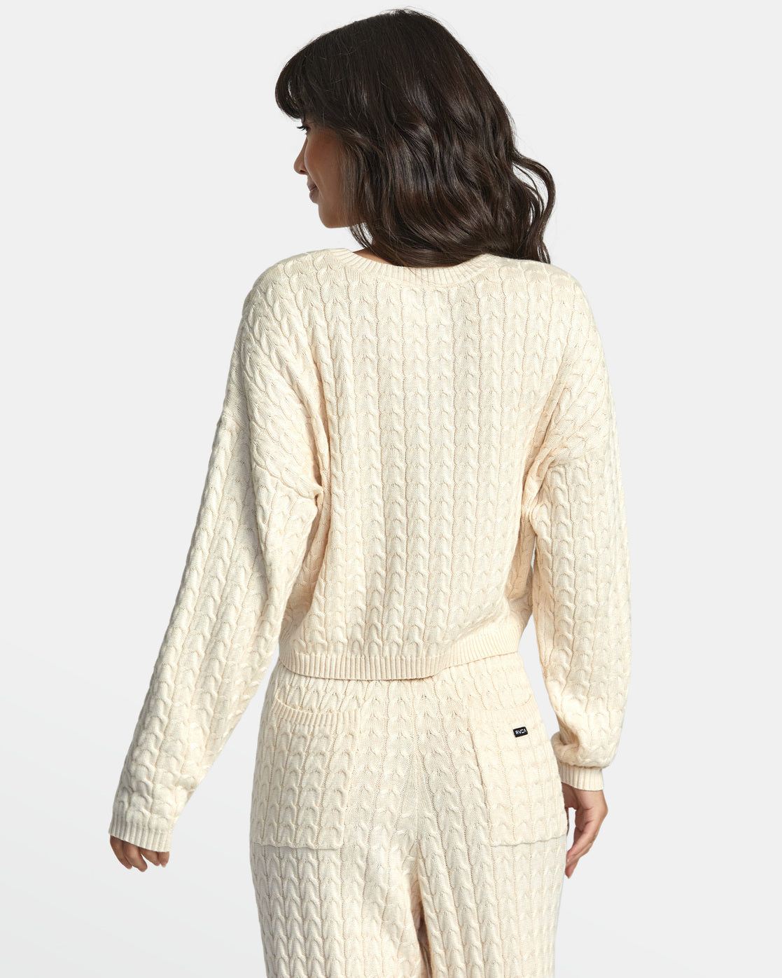 Soft Cable Knit Cropped Sweater