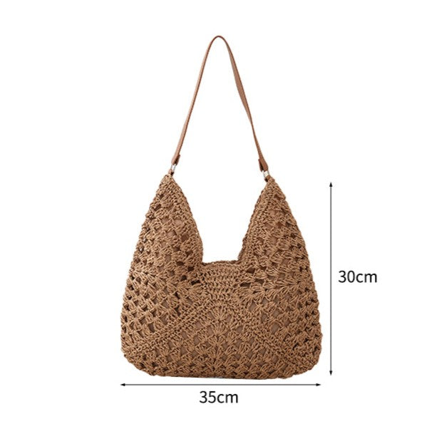 Handwoven Straw Shoulder Bag