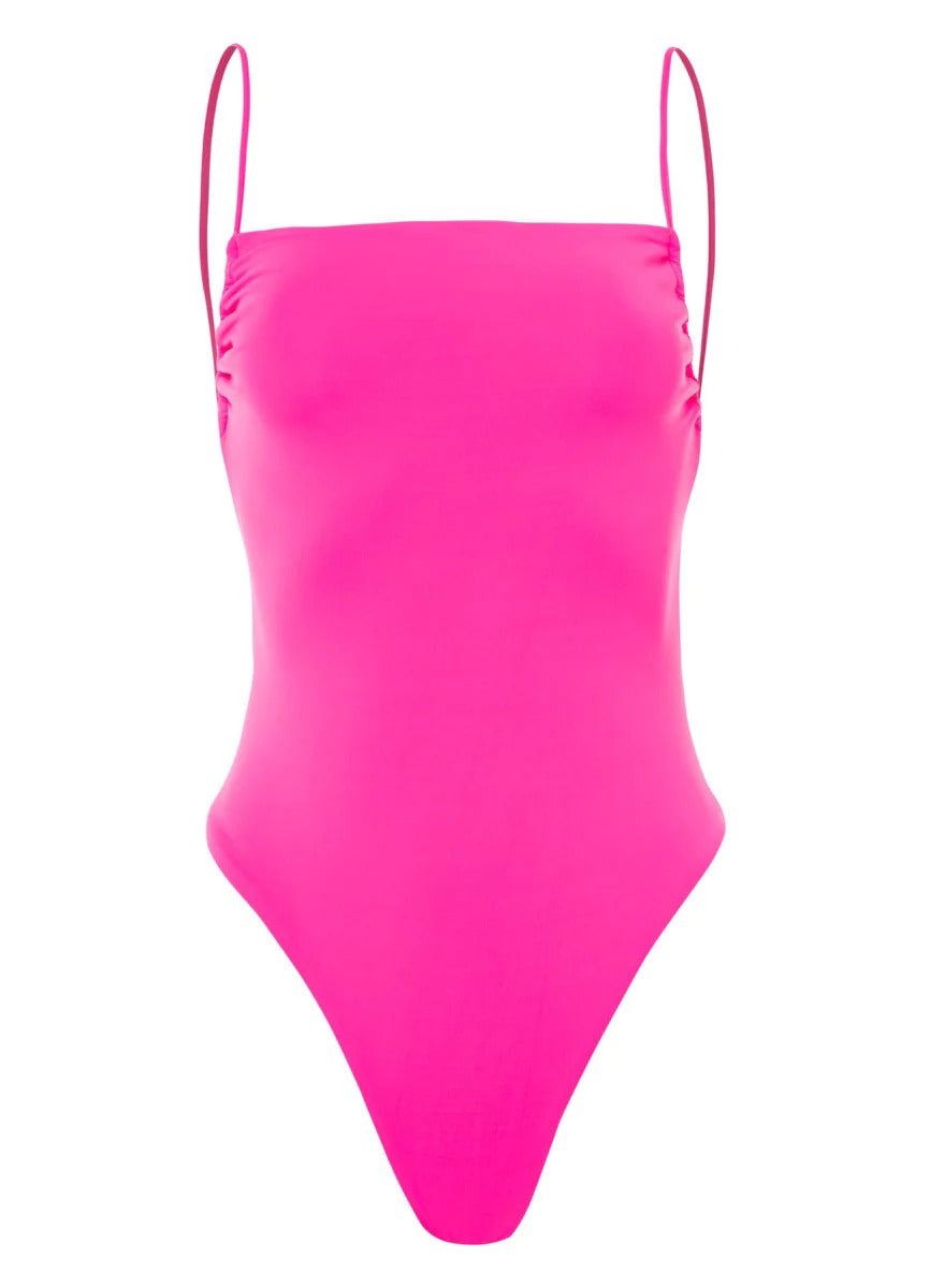 Radiant Pink Brittany one-piece swimsuit in Radiant Pink — view 3, Maaji