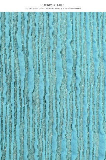 Vibras Seamless Wavy Ruched Back Brazilian Tie Side Bikini Bottom