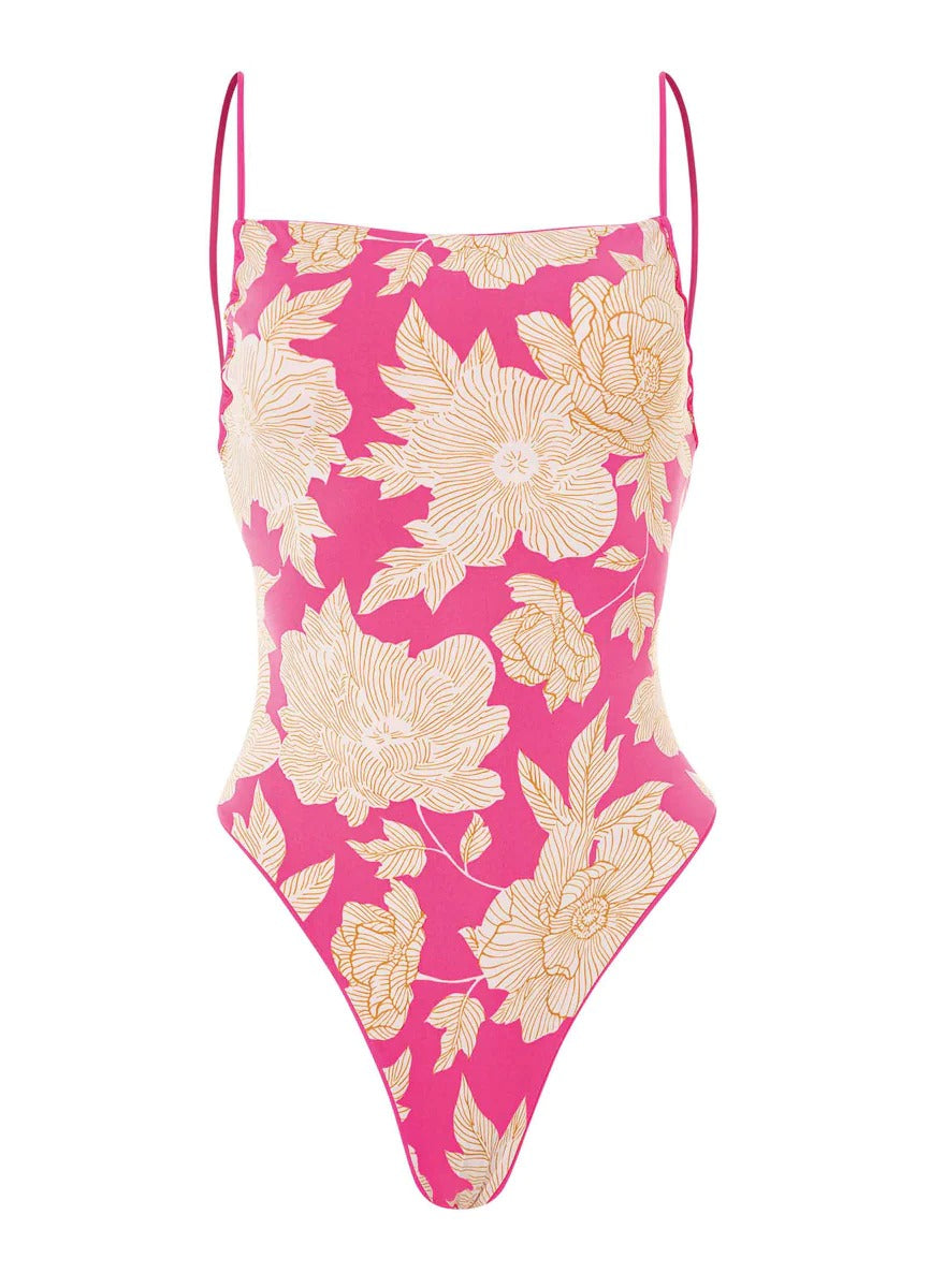 Radiant Pink Brittany one-piece swimsuit in Radiant Pink — view 5, Maaji