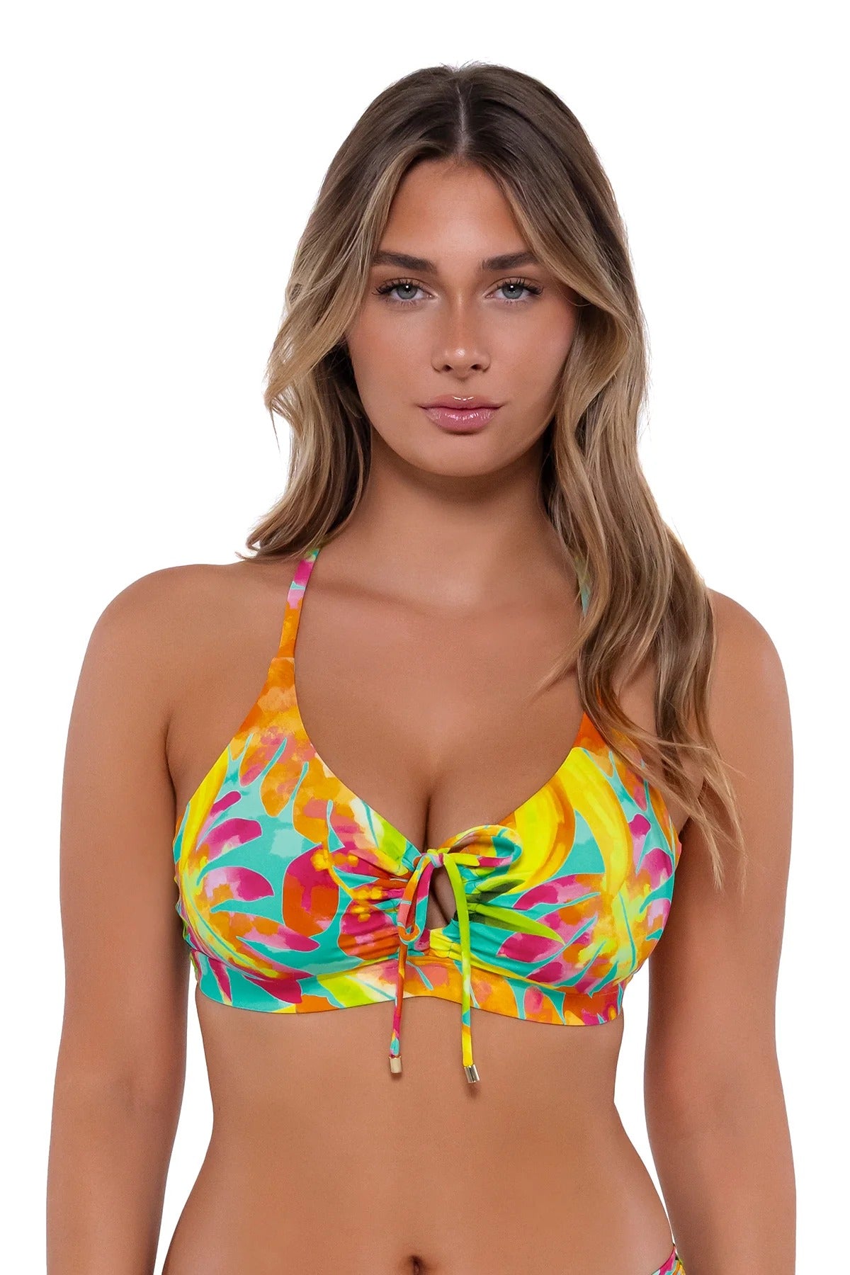 Kauai keyhole bikini top by Sunsets — color variant model view