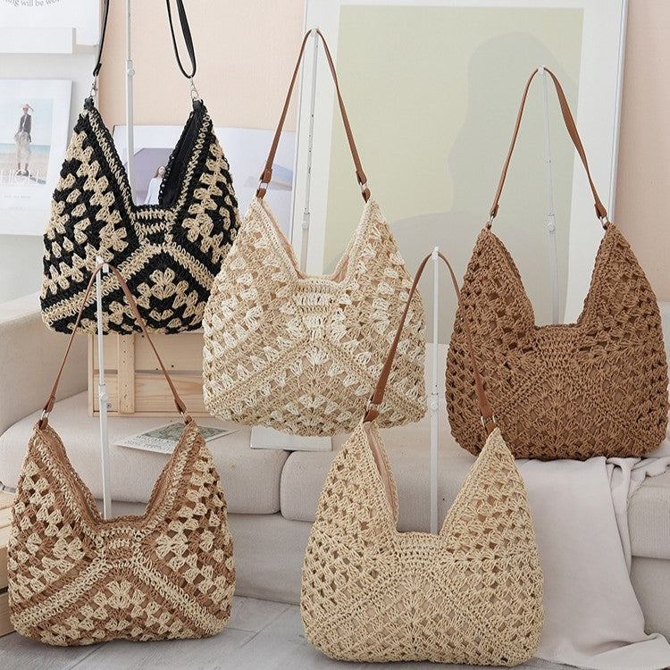 Handwoven Straw Shoulder Bag