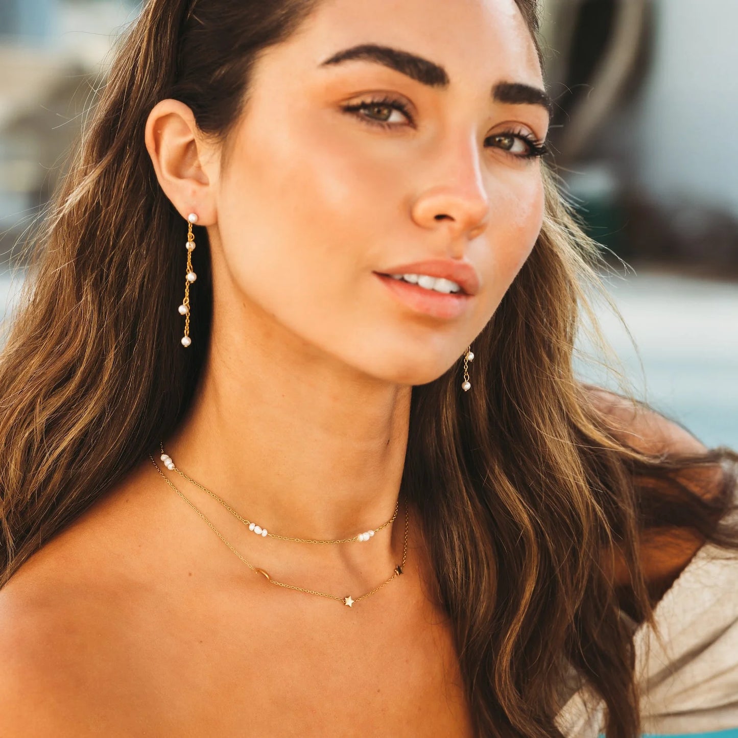 Pearl Cascade Drop Earrings