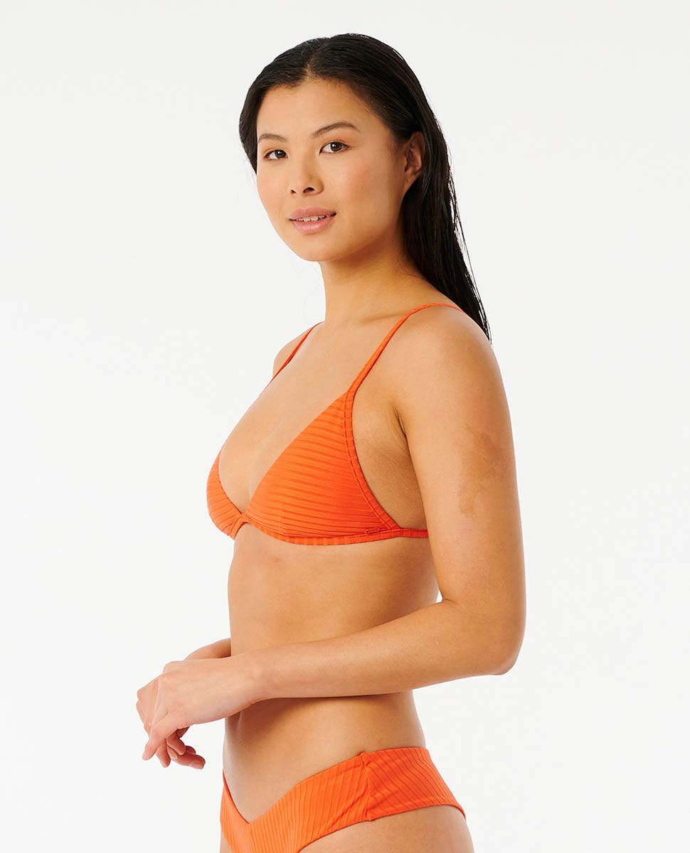 Premium Surf banded fixed triangle bikini top by Rip Curl — color variant side view