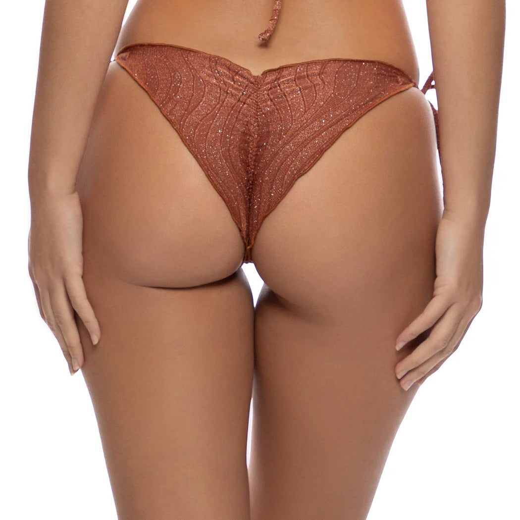 Muse Glow Seamless Ruched Back Brazilian Tie Side Bottom