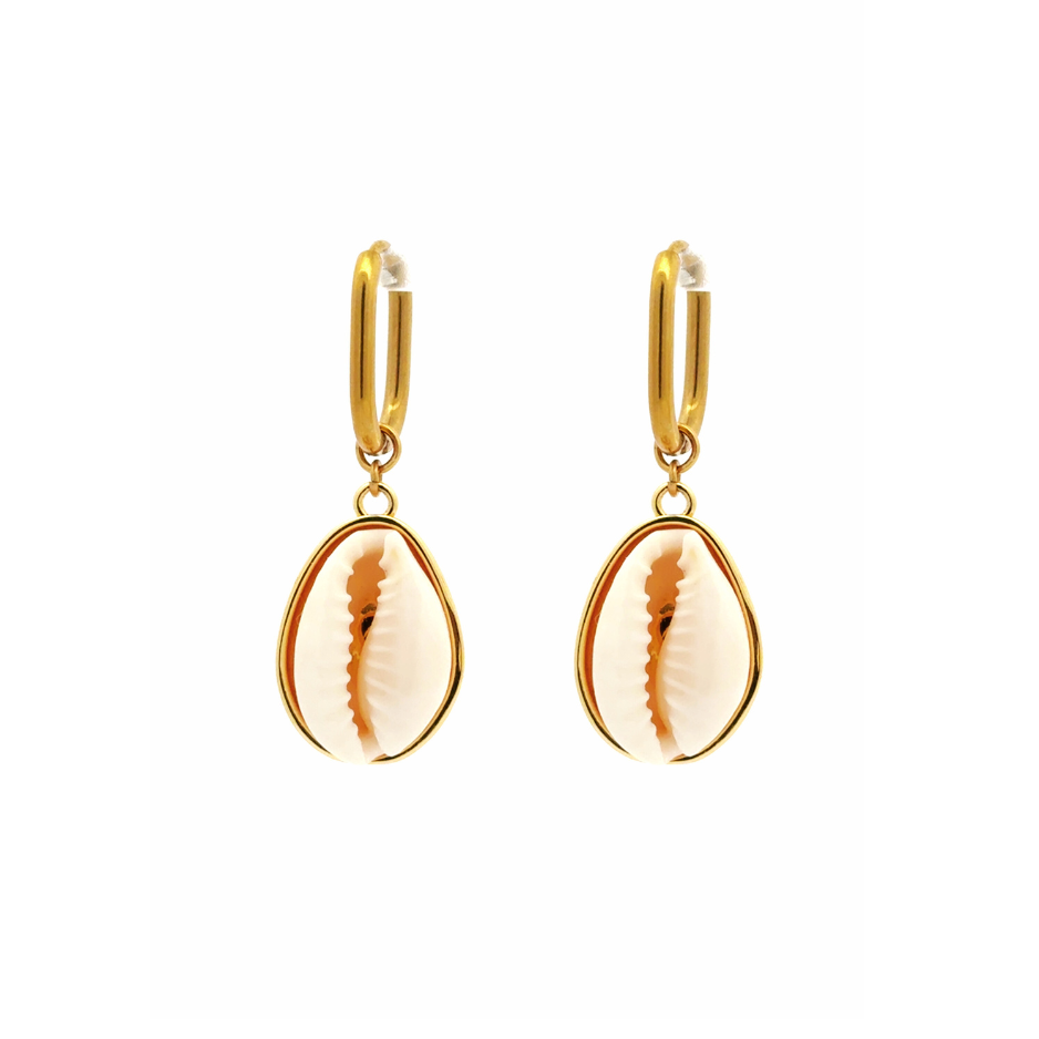 Dangle Cowrie Shell Earring