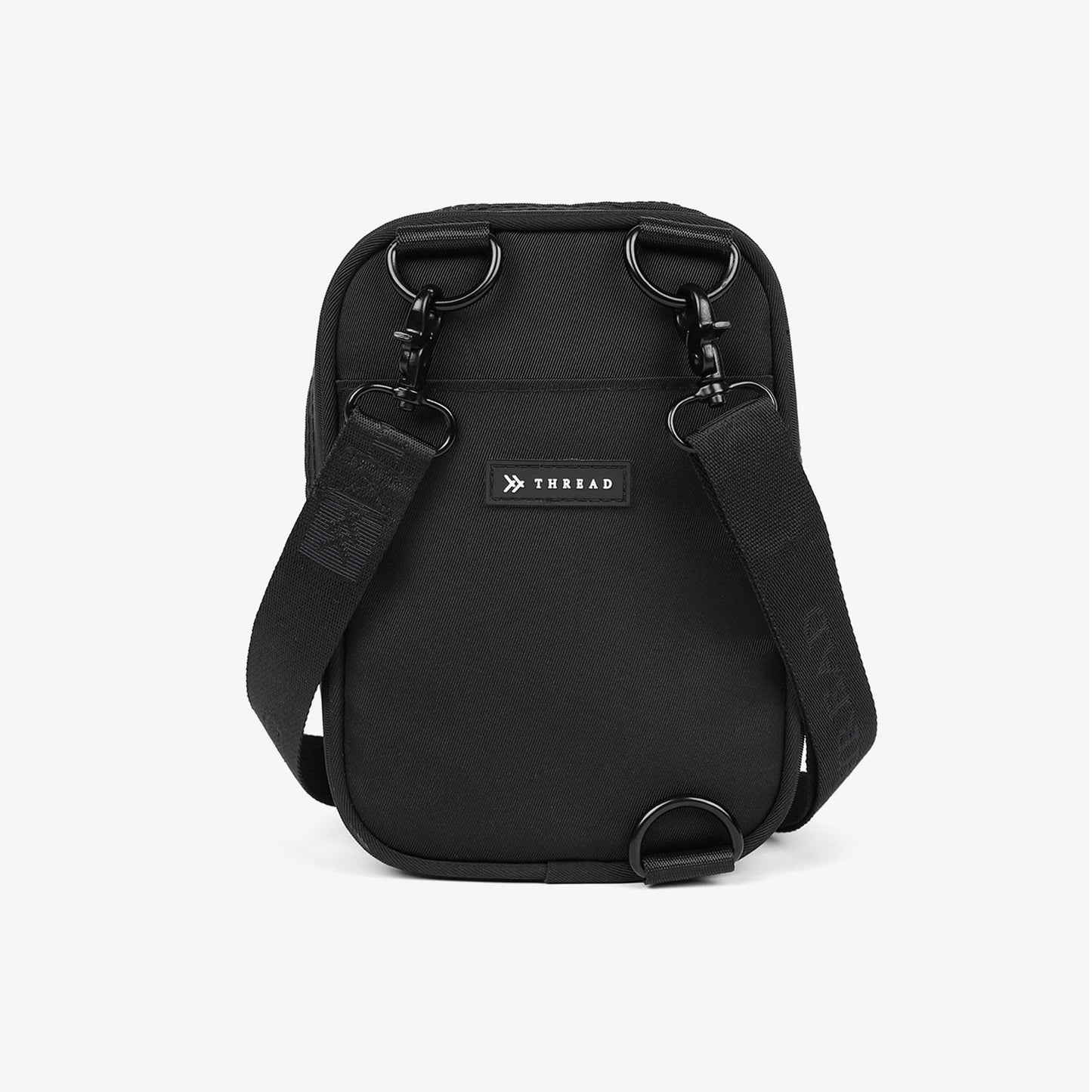 Black crossbody bag in Black by Thread Wallets — product view 2