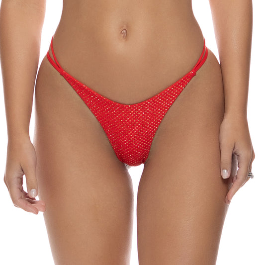 Sunkiss Glow Strap Ring Thong Bikini Bottom