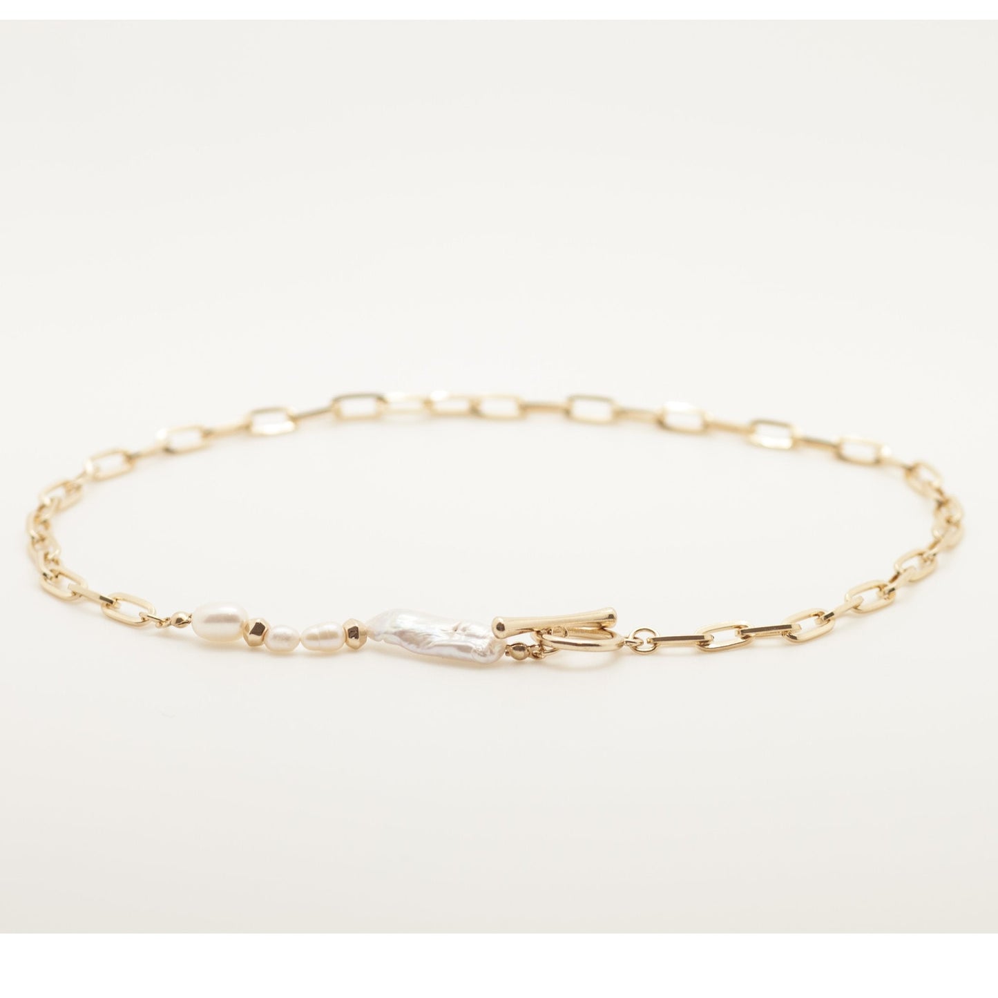 Cable Chain and Pearl Salty Pendant Necklace The Bikini Shoppe