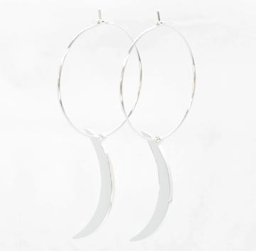Crescent Moon Hoop Earrings The Bikini Shoppe