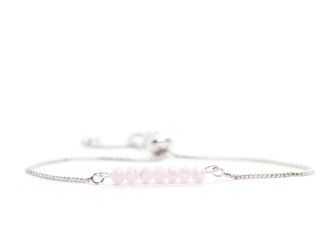 Glimmer Pale Pink Bolo Bracelet The Bikini Shoppe