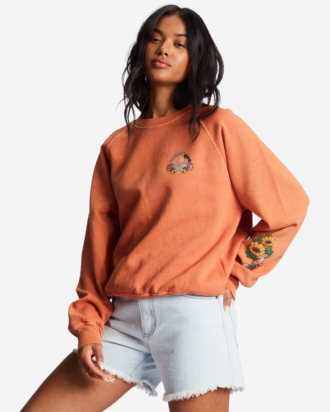 Here We Go Graphic Crewneck The Bikini Shoppe