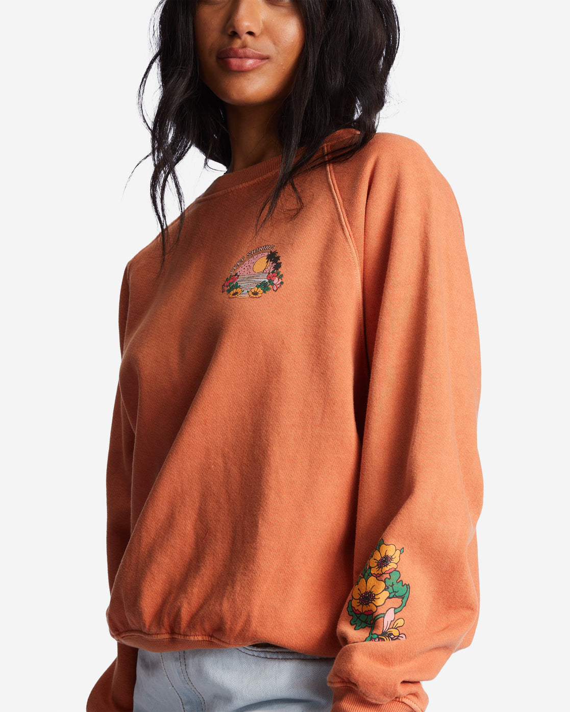 Here We Go Graphic Crewneck The Bikini Shoppe