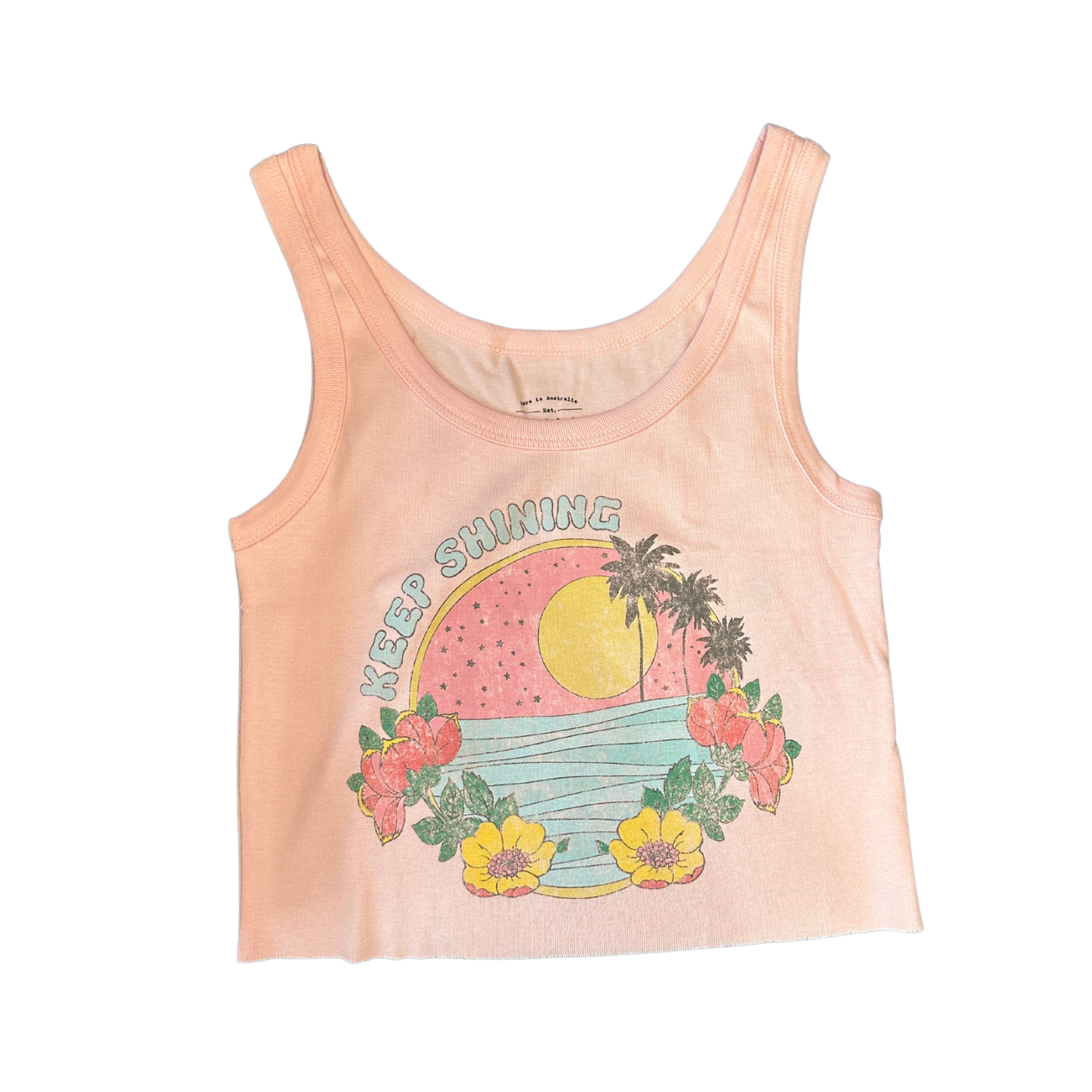 Keep Shining Cropped Tank Top The Bikini Shoppe
