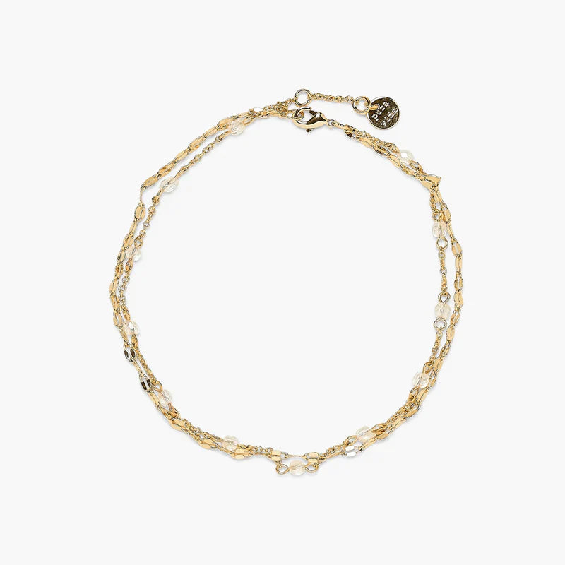 Opal Bead Combo Anklet The Bikini Shoppe