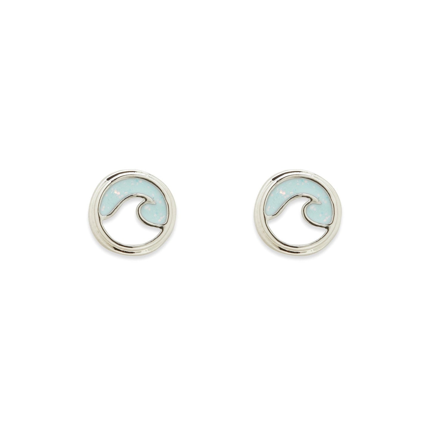 Opal Enamel Wave Stud Earring The Bikini Shoppe